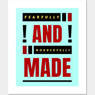 Fearfully And Wonderfully Made | Christian Typography Posters and Art